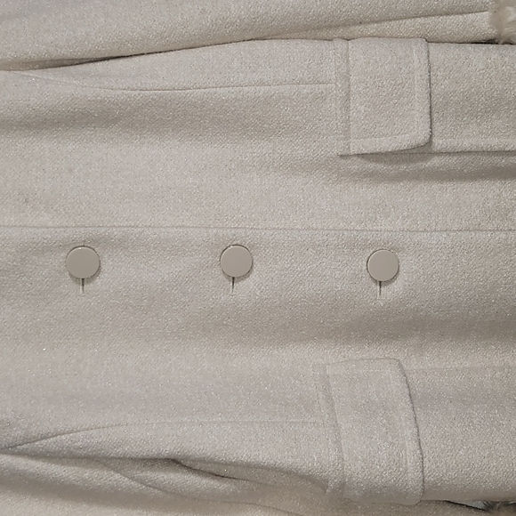 NEW! Apt. 9 Cream w/Faux Fur Wrists & Collar Jacket Sz. S - Picture 5 of 15